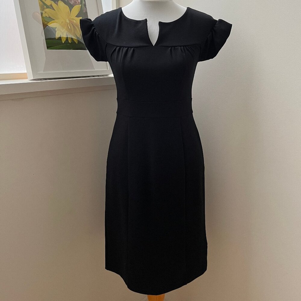 Banana Republic Petite Black Ponte Knit Dress NWT